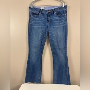 Vintage Gap sexy boot cut jeans light wash size 10 regular raw hem midrise